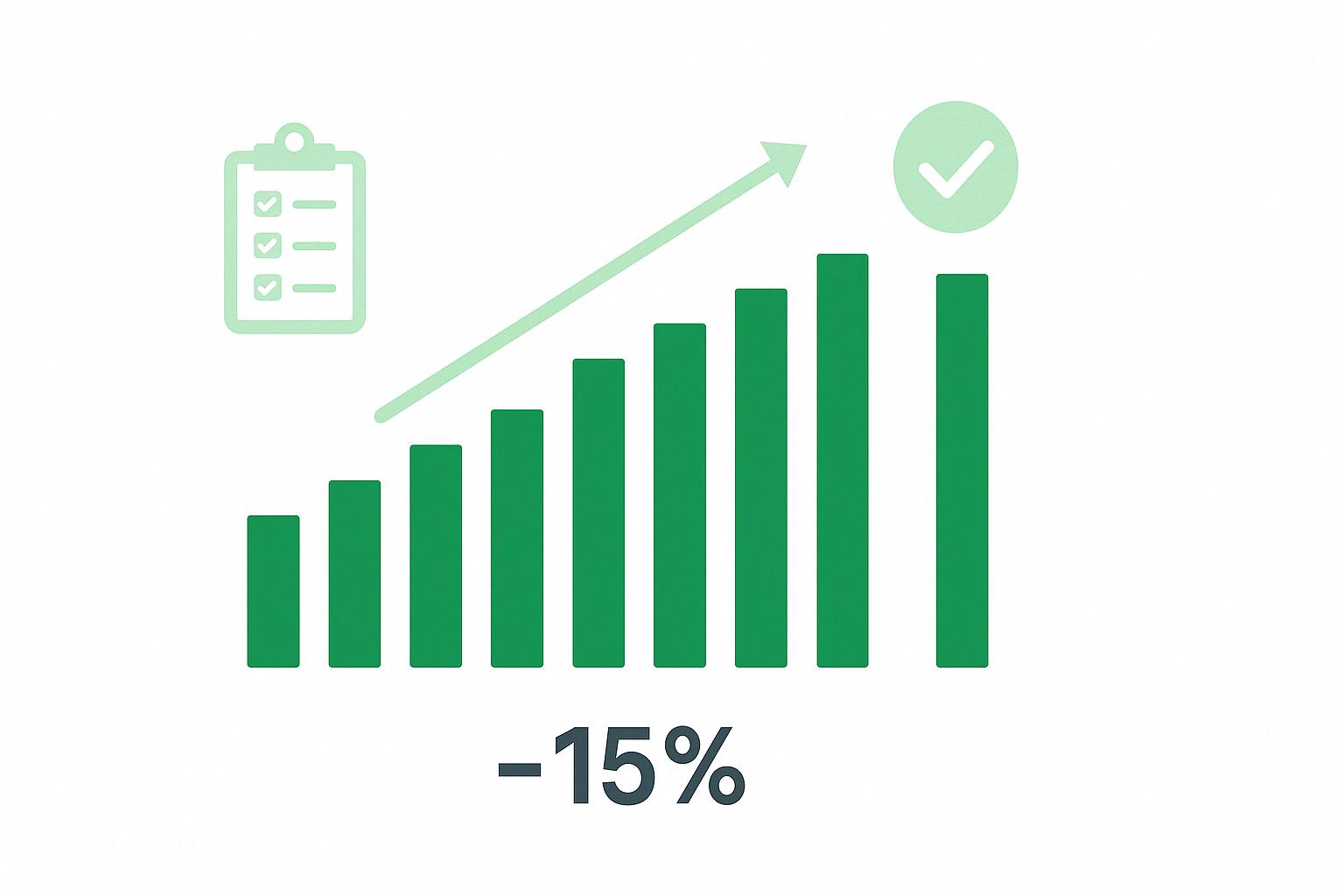 Chart showing 15% denial reduction