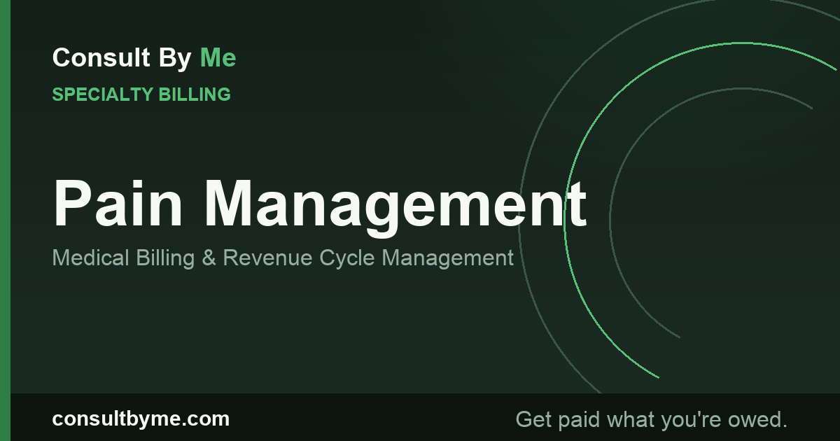 Pain Management Medical Billing and RCM